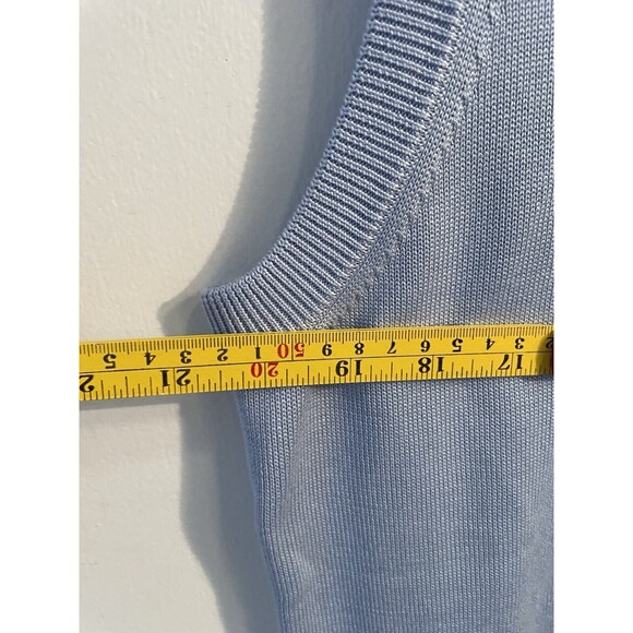 Daniel Cremieux Sweater Vest Men’s Size Large Blue Silk Cotton - Picture 4 of 5